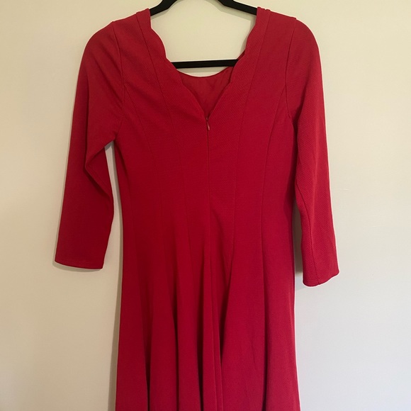 ANTHROPOLOGIE RED DRESS LINED NWOT ELLEN TRACY-MEDIUM - Picture 3 of 3